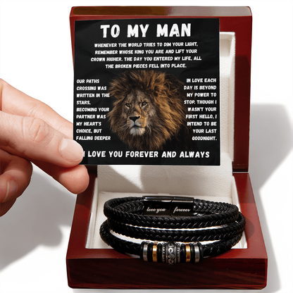 To My Man - Our Paths - Forever Bracelet